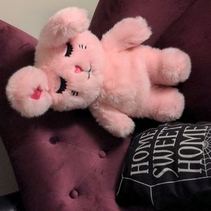 Betsey Johnson Plush Pink Bunny Backpack